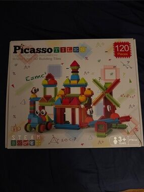 120-Piece Bright Building Tile Set - Multicolor